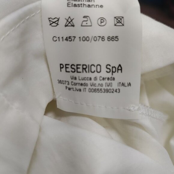 Peserico Womens White Embellished Artsey Lux Dress Size 42 M Made In Italy - Picture 16 of 16